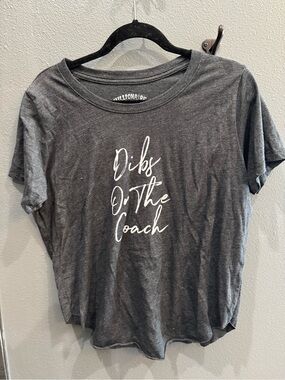 “Dibs On The Coach” Charcoal Graphic Tee